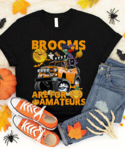 Brooms Are For Amateurs Funny Jeep Halloween shirt