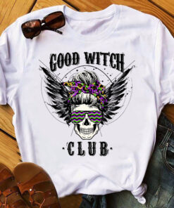 Good witch club skull mom halloween shirt