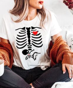 Halloween Maternity Sweatshirt Skeleton 2021