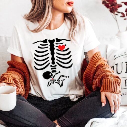Halloween Maternity Sweatshirt Skeleton 2021