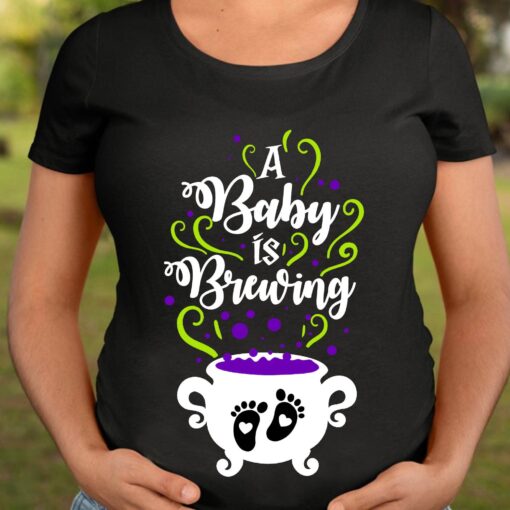 Halloween Pregnancy A Baby Is Brewing Shirt