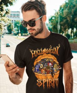 Halloween Pumpkin Spirit Horror Movie Friday 13 Shirt