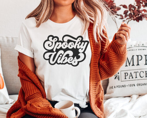 Halloween Woman Spooky Vibes Shirt