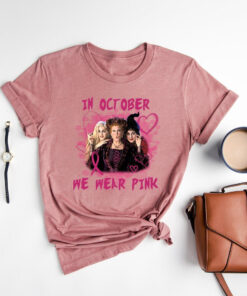 Hocus Pocus In October We Wear Pink Sarah Sanderson Halloween Shirt