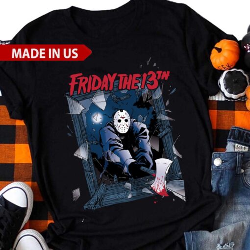 Horror Killers Characters Jason Voorhees Halloween Shirt