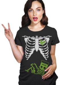 Frankenstein Skeleton Maternity Funny Pregnant Shirt