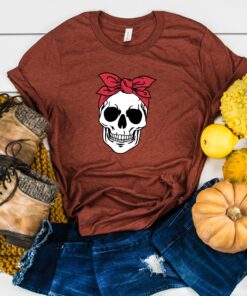 Skull Bandana Halloween Shirt