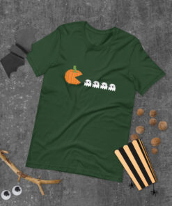 Pumpkin Eating Ghost Shirt Funny Halloween Gamer Gift