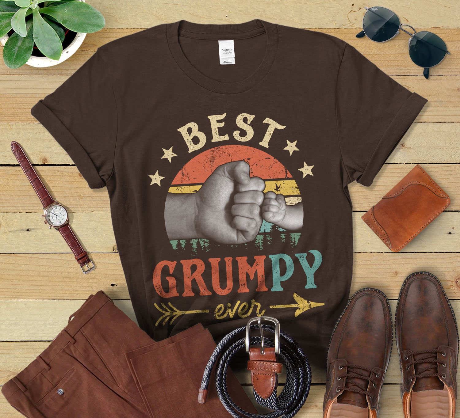 Best Grumpy Ever Shirt For Men Vintage Retro T-shirt