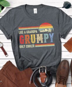 Grumpy like a Grandpa Only Cooler Shirt For Men Vintage Classic T-shirt