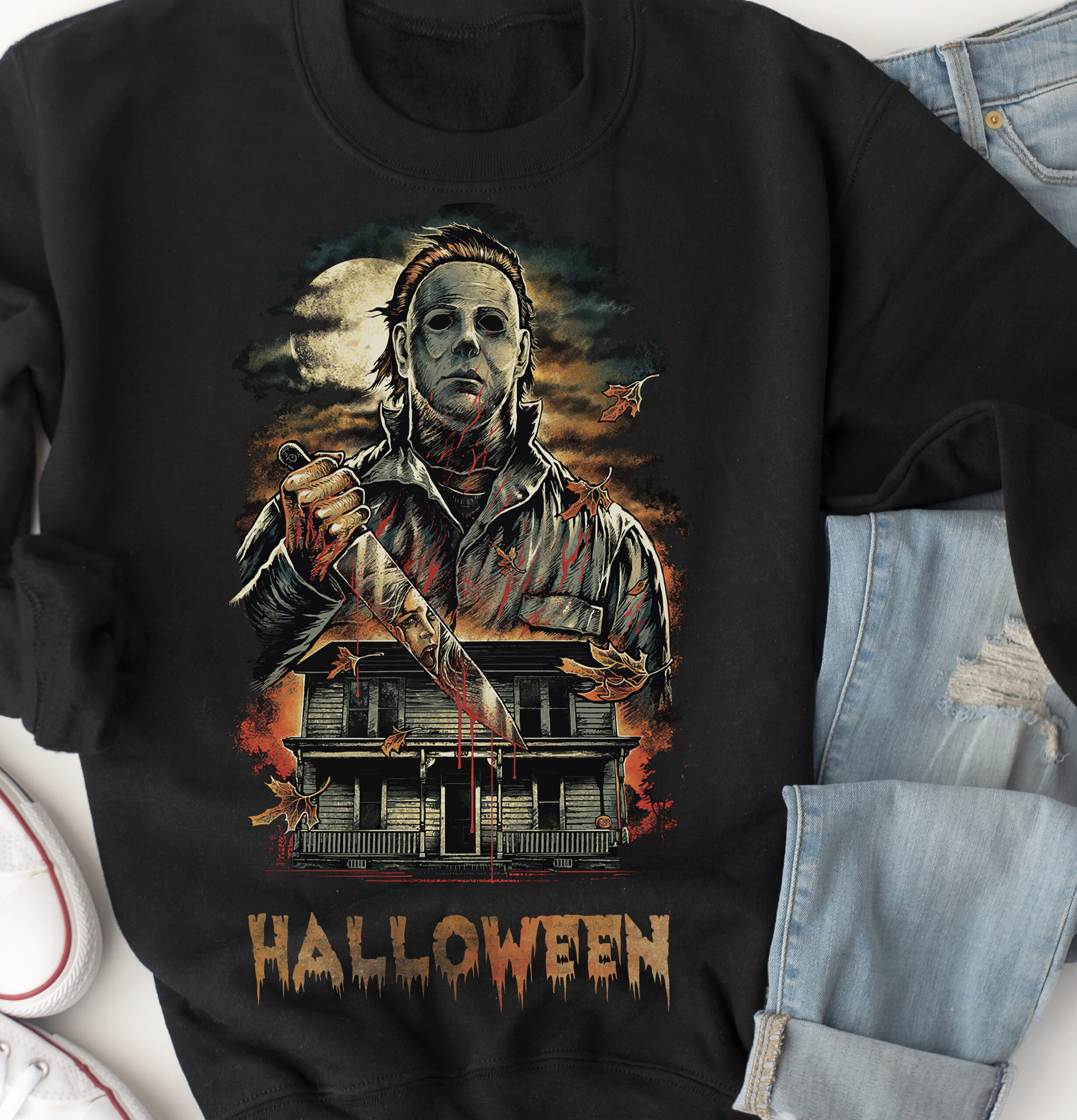 Michael Myers Halloween Vintage Sweat Shirt