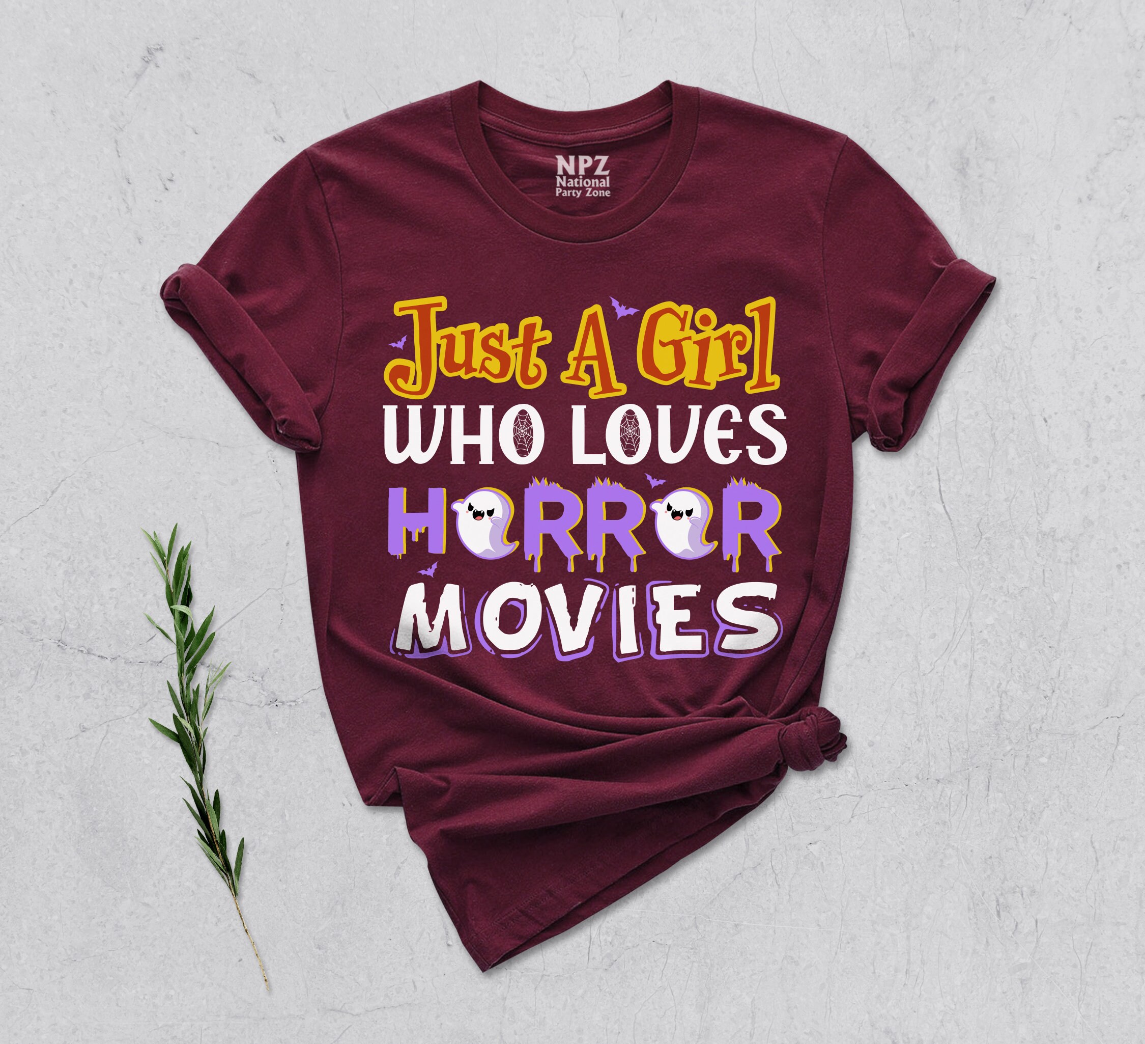 Just A Girl Who Loves Horror Movies Shirt