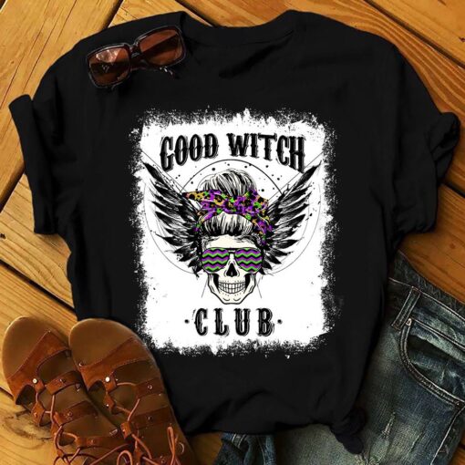 Good Witch Club Skull Mom Halloween Shirt