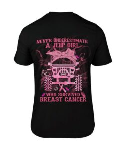 Never Underestimate A Jeep Girl Who Survived Breast Cancer shirt