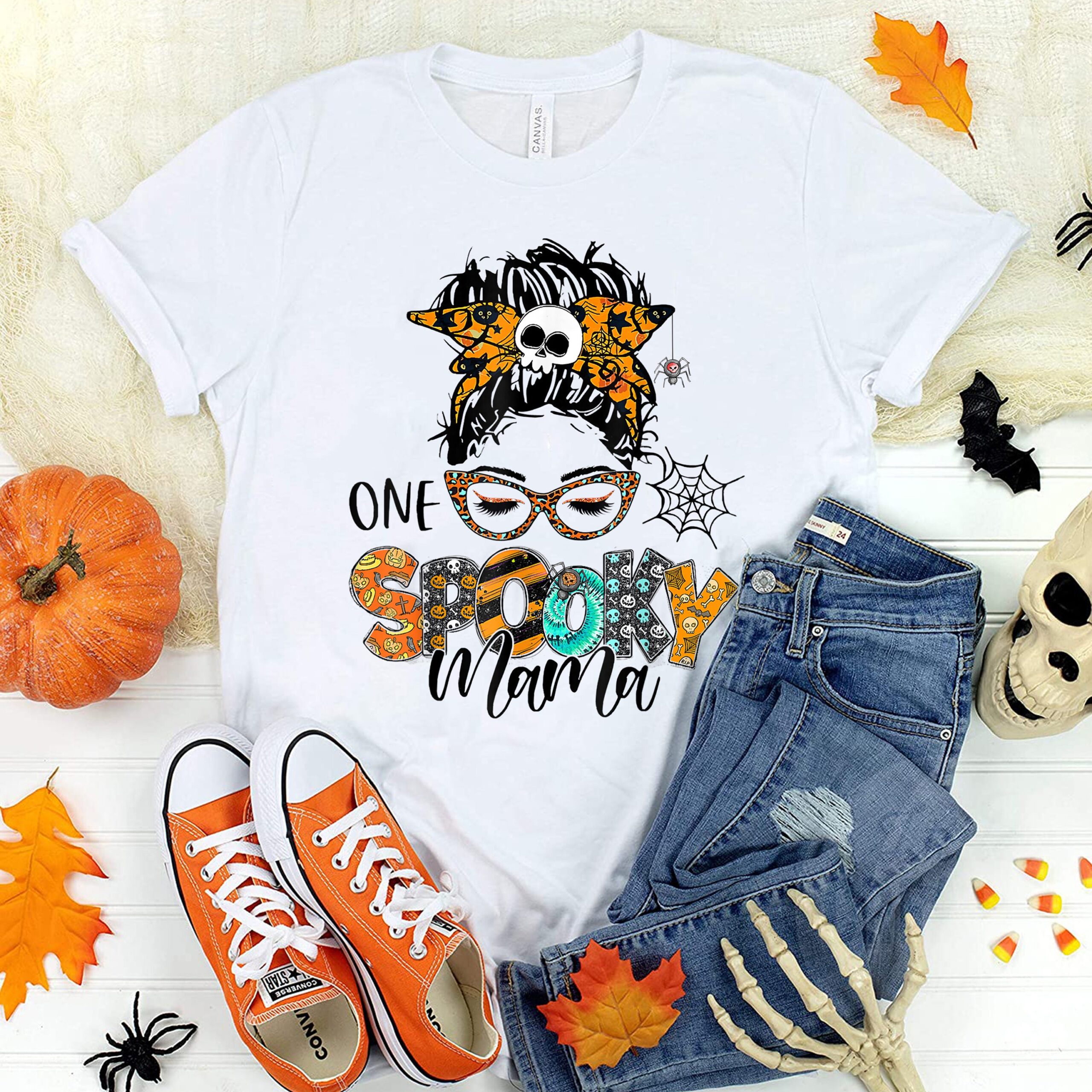 One Spooky Mama Cute Halloween Mom Shirt