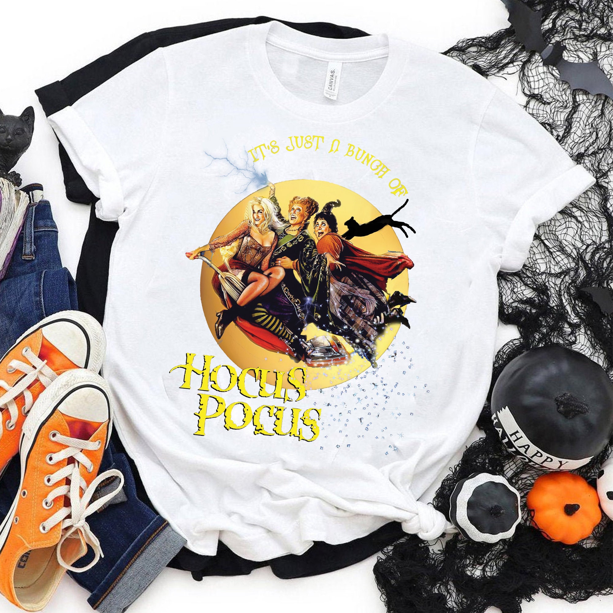It's Just A Bunch Of Hocus Pocus Sanderson Sisters Halloween Shirt