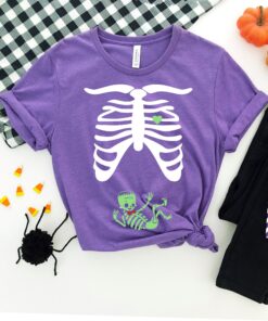Pregnant Frankenstein Baby Boy Halloween Shirt