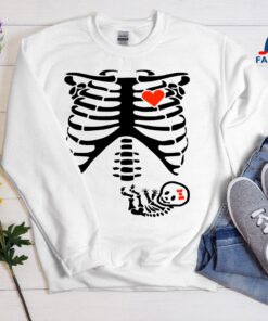 Halloween Skeleton Maternity Pregnant Sweatshirt