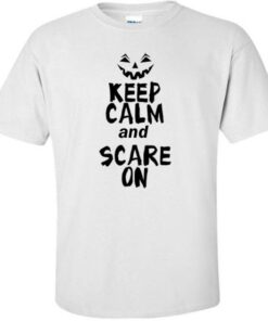 Keep Calm and Scare On Pumpkin Face Halloween Shirt