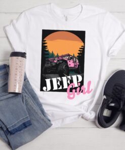Graphic Jeep Girl Vacation Shirt
