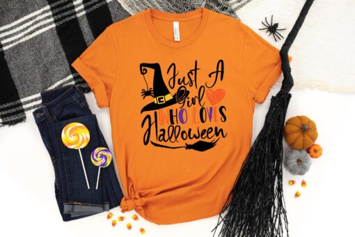 Just A Girl Who Loves Halloween Shirt