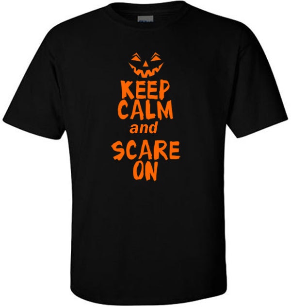 Keep Calm And Scare On Pumpkin Face Halloween Shirt