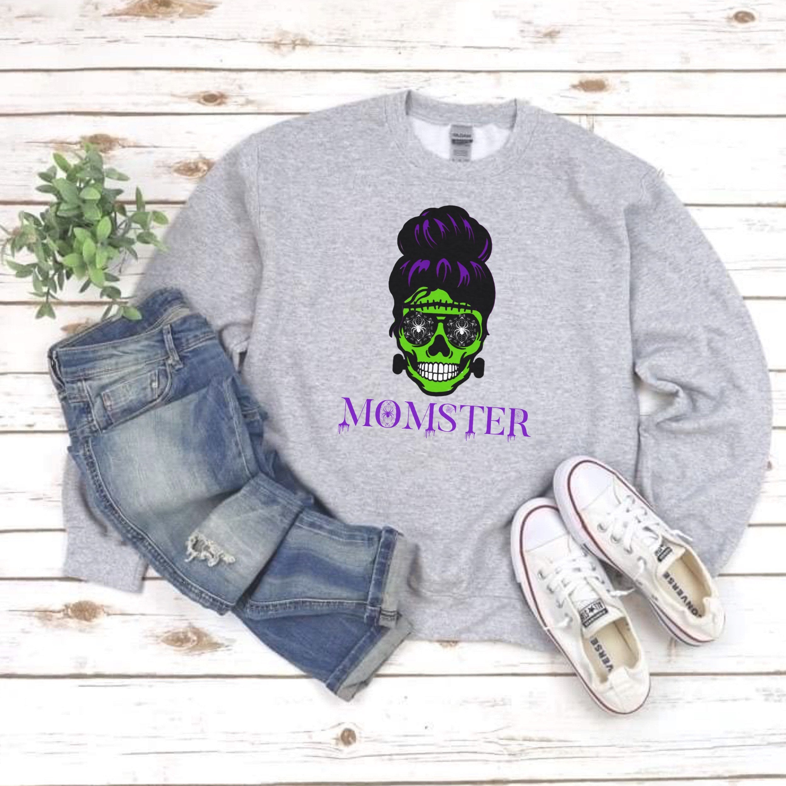 Momster Skull Halloween Funny Shirt
