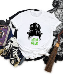 Momster With Messy Bun Adult Happy Halloween Shirt