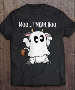 Moo I Mean Boo Grumpy Halloween T-Shirt