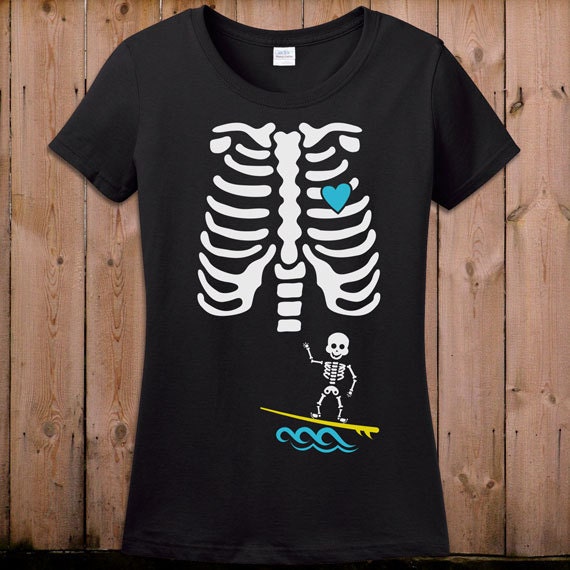 Pregnancy Halloween Costume Pregnant Skeleton Shirt