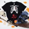 Pregnant Witch Halloween Baby Skeleton Shower Shirt