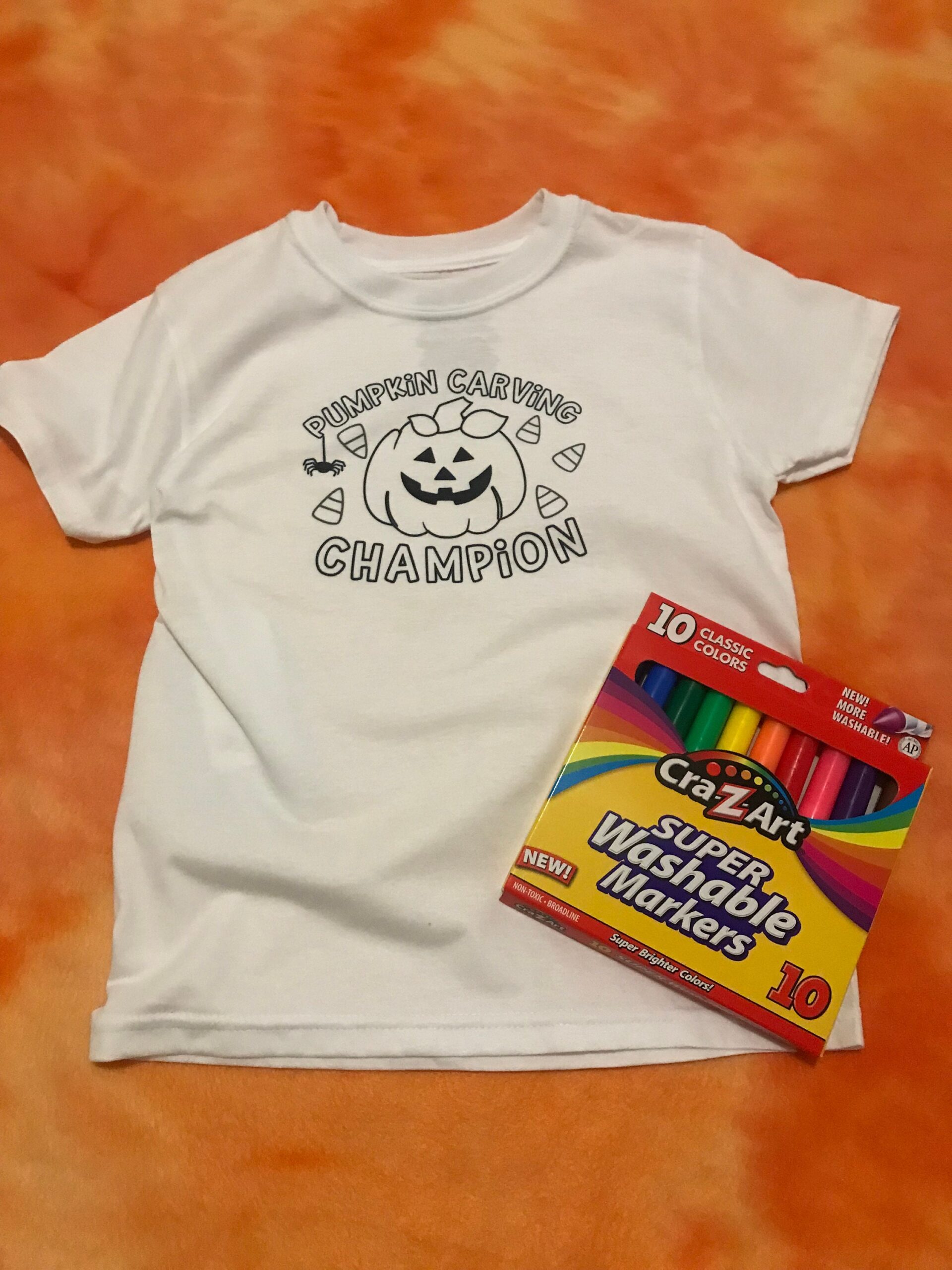 Pumpkin Carving Champion Halloween Kids Coloring Shirt