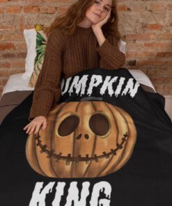 Pumpkin King Throw Jack-O-Lantern Blanket