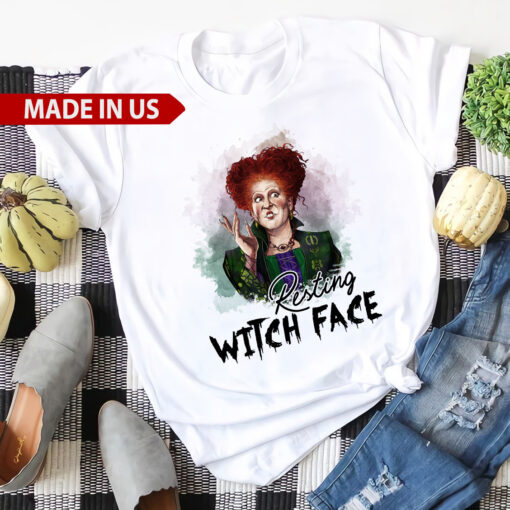 Resting Witch Face Sanderson Hocus Pocus Halloween Shirt