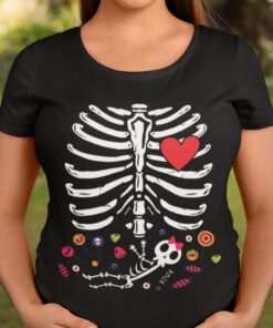 Skeleton Maternity Halloween t-shirt