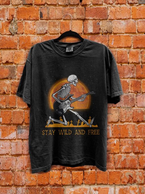 Skeleton Play Guitar Spirit Halloween Shirt