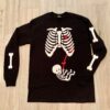 Dia De Los Muertos Skeleton Maternity Halloween Pregnancy Shirt