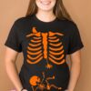 Pregnant Halloween Skeleton Fetus Shirt