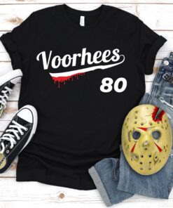 Team Voorhees Halloween T-shirt Jersey Number 80 Horror Unisex Shirt