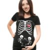 Skeleton Maternity Halloween Pregnancy T-shirt