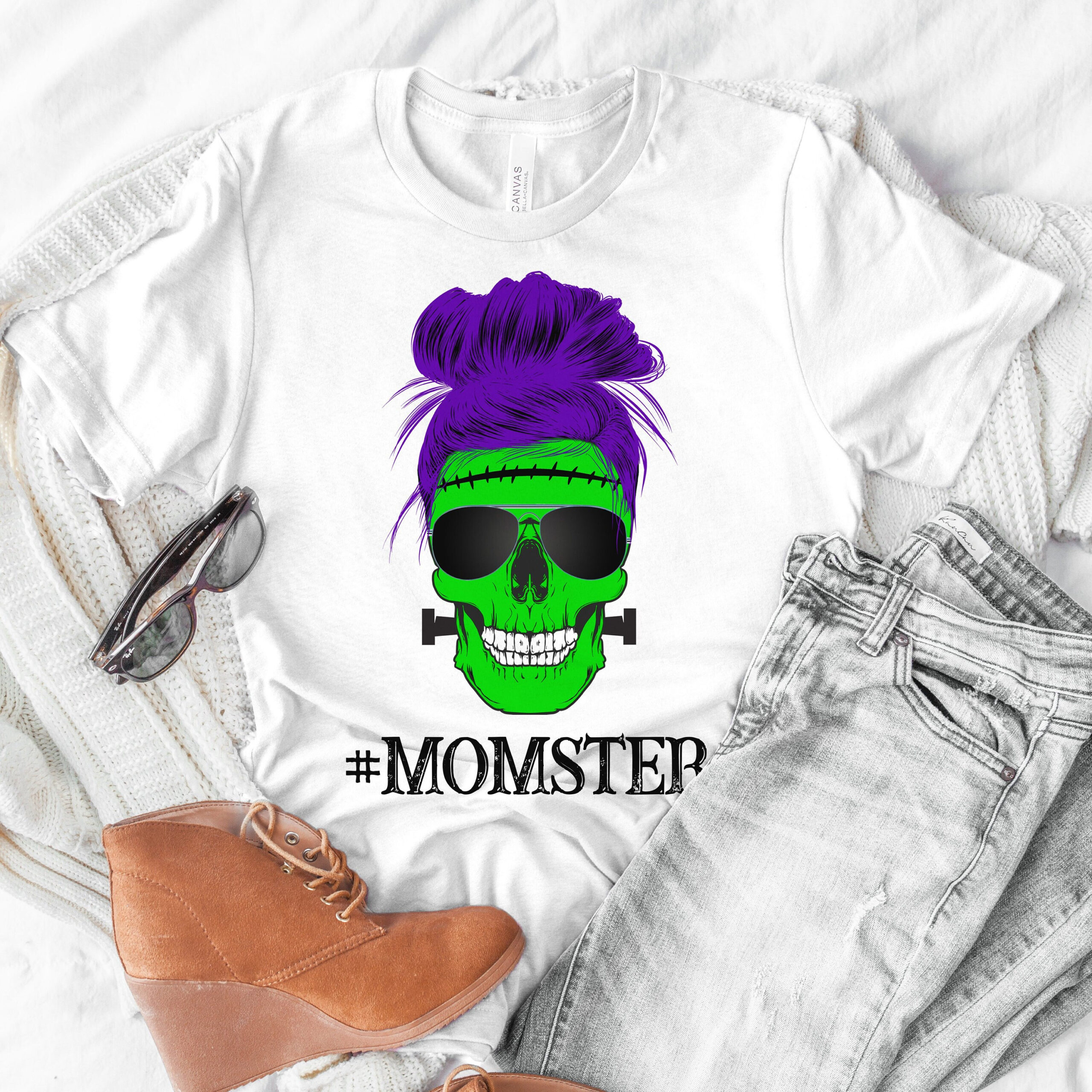 Women's Graphic Tees For Mom Halloween