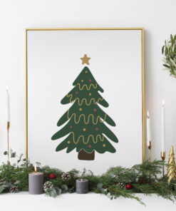 Abstract Christmas Tree Poster