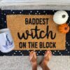 Welcome The Witch Is In Halloween Doormat