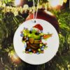 Baby Yoda Christmas 2-Sided Aluminum Ornament