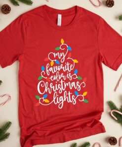 Christmas Lights Shirt My Favorite Color