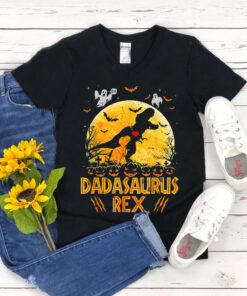 Dadasaurus Rex Moon Halloween Family Matching Shirt