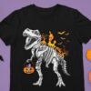 Dinosaur T-rex Trick Rawr Treat Halloween Shirt