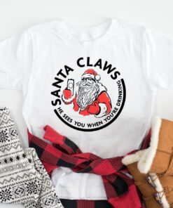 Drinking Christmas Santa Claws Shirt