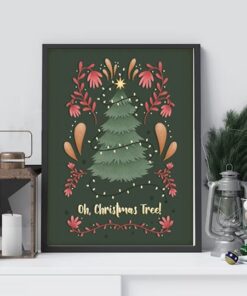 Festive Home Decor Oh Christmas Tree Poster