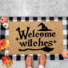 The Witch Is In Halloween Doormat